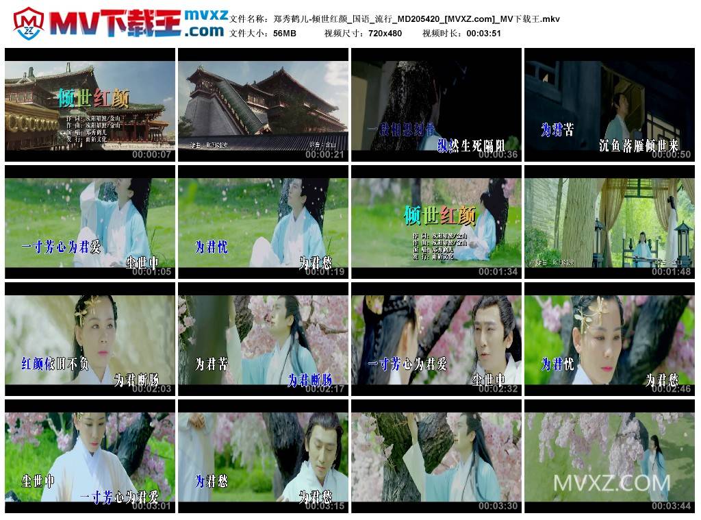 郑秀鹤儿-倾世红颜_国语_流行_MD205420